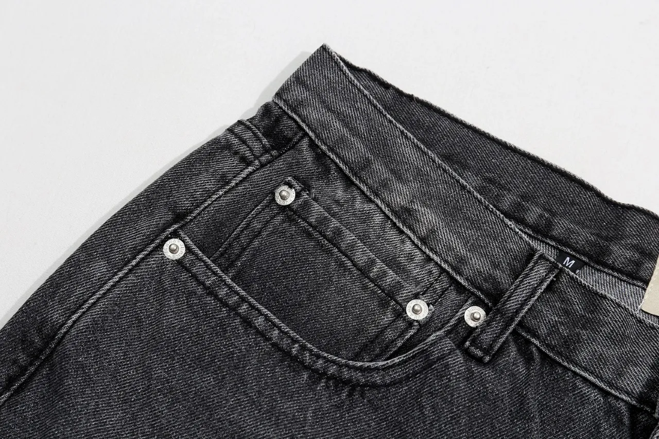 p230 (detail picture) 636#Gallery Dept New Basics Washed Black Gray Flared Splicing Jeans American Retro Casual Pants Black Gray S~XL